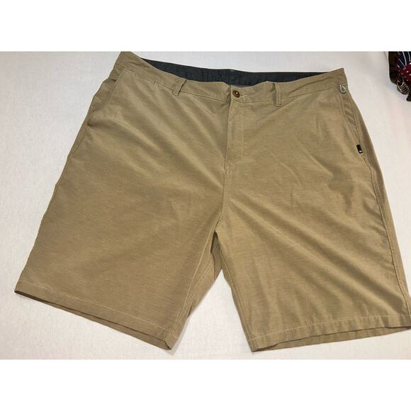 Quicksilver Amphibian Men’s Shorts Khaki Brown Size 42 X 9 | 4 Way Stretch Chino - Picture 2 of 13